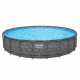 Kit piscine hors sol tubulaire BESTWAY - APX 365  - 671 x 132 cm - Ronde (Filtre a sable, 500 g polysphere, échelle, bâche)