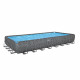 Kit piscine hors sol tubulaire BESTWAY - APX 365 - 956 x 488 x 132 cm - Rectangulaire (Filtre a sable, 500g polysphere, échel…