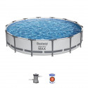 Kit Piscine hors sol tubulaire BESTWAY  - Steel Pro Max - 427 x 84 cm - Ronde (Filtre a cartouche, 1 cartouche)