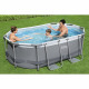 Kit Piscine hors sol tubulaire BESTWAY - Steel Pro MAX - 305 x 200 x 84 cm - Ovale (Livrée avev filtre a cartouche et 1 cart…