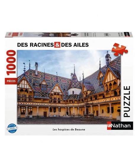 Puzzle 1000 pieces Les hospices de Beaune, des 14 ans, Collection Des Racines et des Ailes, 12001536, Nathan