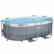 Kit Piscine hors sol tubulaire BESTWAY - Steel Pro MAX - 305 x 200 x 84 cm - Ovale (Livrée avev filtre a cartouche et 1 cart…