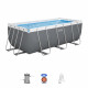 Kit Piscine hors sol tubulaire BESTWAY - Steel Pro Max - 422 x 201 x 122 cm - Rectangulaire (Filtre a cartouche, échelle, 1 c…