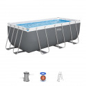 Kit Piscine hors sol tubulaire BESTWAY - Steel Pro Max - 422 x 201 x 122 cm - Rectangulaire (Filtre a cartouche, échelle, 1 c…