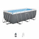 Kit Piscine hors sol tubulaire BESTWAY - Steel Pro Max - 412 x 201 x 122 cm - Rectangulaire (Filtre a sable, échelle)