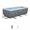 Kit Piscine hors sol tubulaire BESTWAY - Steel Pro Max - 412 x 201 x 122 cm - Rectangulaire (Filtre a sable, échelle)