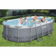 Kit Piscine hors sol tubulaire BESTWAY - Steel Pro MAX - 427 x 250 x 100 cm - Ovale (Avec filtre a cartouche, 1 cartouche et…