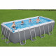 Kit Piscine hors sol tubulaire BESTWAY - Steel Pro Max - 488 x 244 x 122 cm - Rectangulaire (Filtre a sable, échelle, bâche)