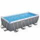 Kit Piscine hors sol tubulaire BESTWAY - Steel Pro Max - 488 x 244 x 122 cm - Rectangulaire (Filtre a sable, échelle, bâche)