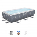 Kit Piscine hors sol tubulaire BESTWAY - Steel Pro Max - 404 x 201 x 100 cm -Rectangulaire (Filtre a cartouche, échelle, 1 ca…