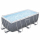 Kit Piscine hors sol tubulaire BESTWAY - Steel Pro Max - 412 x 201 x 122 cm - Rectangulaire (Filtre a cartouche, échelle, 1 c…