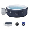 Spa gonflable BESTWAY - Lay-Z-Spa Miami - 120 airjets - 180 x 66 cm - 2 a 4 places - Rond (couverture, cartouche, diffuseur)