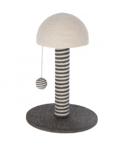 Arbre a chat - 42cm - Funghi - KERBL - Gris/blanc - Sisal