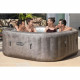 Spa gonflable BESTWAY - Lay-Z-Spa Rome - 140 airjets - 180 x 180 x 71 cm - 4 a 6 places - Carré (couverture, cartouche, diffu…