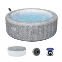 Spa gonflable BESTWAY - Lay-Z-Spa Bali - 140 airjets - 196 x 71 cm - 4 a 6 places - Rond (couverture, cartouche, diffuseur)