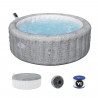 Spa gonflable BESTWAY - Lay-Z-Spa Bali - 140 airjets - 196 x 71 cm - 4 a 6 places - Rond (couverture, cartouche, diffuseur)