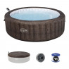 Spa gonflable BESTWAY - Lay-Z-Spa Bali - 180 airjets - 216 x 71 cm - 5 a 7 places - Rond (couverture, cartouche, diffuseur)