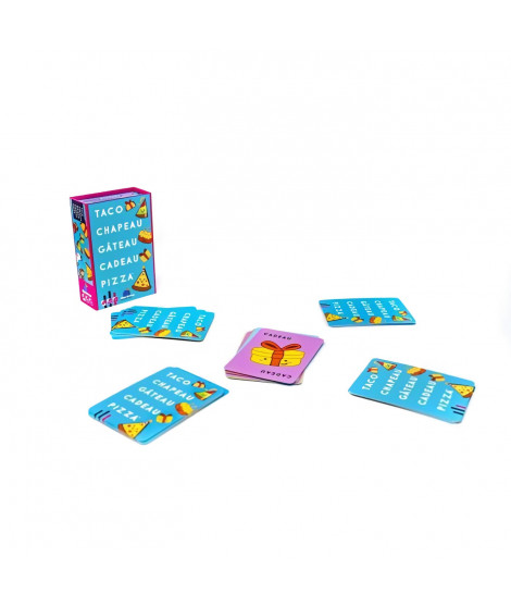 Taco Chapeau Gâteau Cadeau Pizza - Jeu d'ambiance - BLUE ORANGE - Rapidité et observation - Des 8 ans