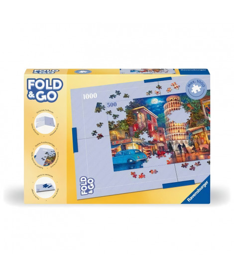 Plateau de puzzle en carton pliable, Pinces de fixation, Pour puzzle jusqu'au 1000 pieces, 17971, Ravensburger