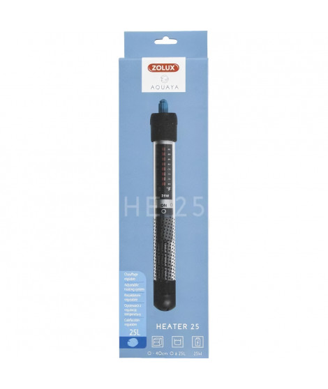 Chauffage d'aquarium - ZOLUX - Heater 25 - 25 W - Longueur 23 cm - Pour 20 a 50 litres