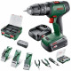 Perceuse Visseuse UniversalImpact 18V (1x1 ,5Ah/1x 2,5Ah) + 46AC set + AL18V-20 in Systembox S