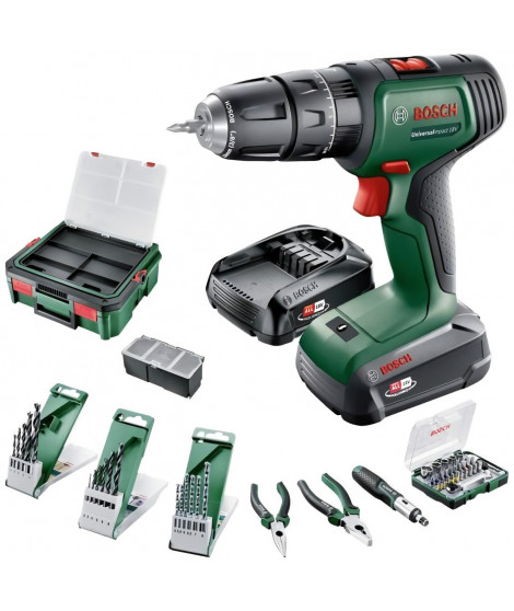 Perceuse Visseuse UniversalImpact 18V (1x1 ,5Ah/1x 2,5Ah) + 46AC set + AL18V-20 in Systembox S