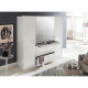 AACHEN Armoire de chambre - Contemporain - Décor blanc - L 180 cm