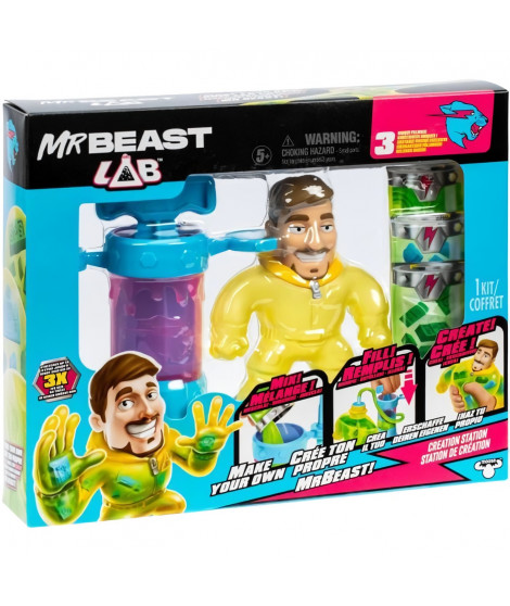 Kit de création - MRBEAST LAB - Heroes of Goo Jit Zu - Pompe incluse - Figurine personnalisable - Accessoires fournis