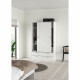 Armoire de chambre - ONTARIO - Blanc mat - 2 portes - 4 tiroirs - 121,2 x 60,25 x 200 cm