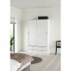 Armoire de chambre - ONTARIO - Blanc mat - 2 portes - 4 tiroirs - 121,2 x 60,25 x 200 cm