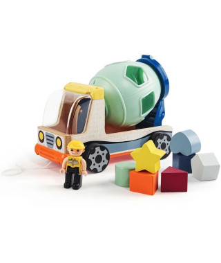 Véhicule de Chantier pour le Tri - TOP BRIGHT - Couleurs - Formes - Tambour de Bétonniere - 360 Degrés