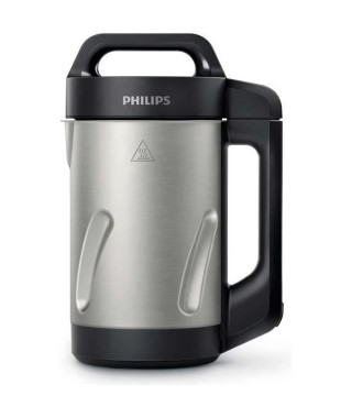 PHILIPS - Blender chauffant - 1000W - bol 1.2 L - Soup Maker - inox/noir - HR2203.80