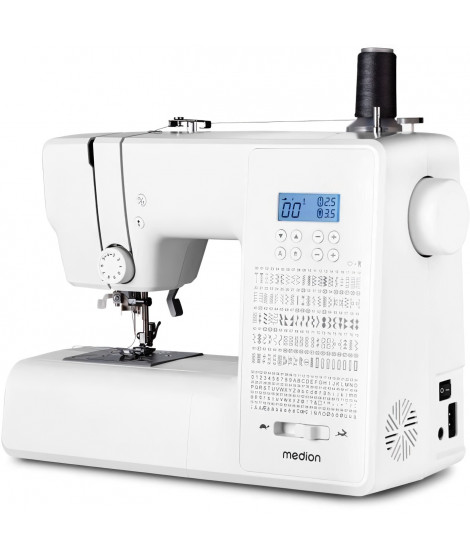 Machine a Coudre Numérique - MEDION - SD 36 - 38W - 270 Points - 700 tr/min - LED - Blanc