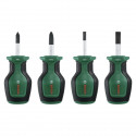 Bosch Set de 4 tournevis courts (compacts pour vissage dans espaces restreints  embout magnétique)