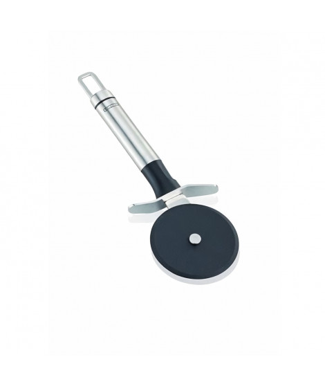 Leifheit Coupe pizza nylon ProLine 03128, roulette pizza en acier inoxydable, roue en nylon pour coupe sans rayure