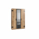 Armoire de chambre - Panneaux de particules et ABS - Beige et graphite - 3 portes - Style Industriel - 135 x 58 x H 199 cm