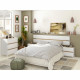 Commode TEMPUS 3 tiroirs - Décor chene nodi et blanc artik - Finition satinée - L79 x P41 x H90 cm