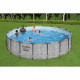 Kit Piscine hors sol tubulaire BESTWAY - Steel Pro Max - 549 x 122 cm - Ronde (Avec filtre a cartouche, une bâche et une éch…