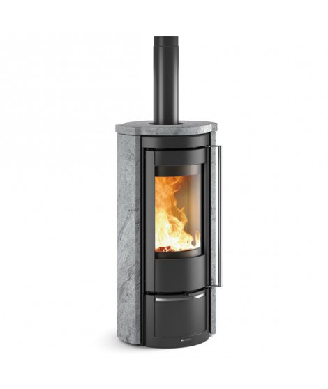 NORDICA - Poêle à bois longiligne LIU5.0PIERRENATURELLE