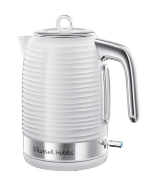 Russell Hobbs 24360-70 Bouilloire 1,7L Inspire, Ebullition Rapide, Niveau Eau Visible, Filtre Anti-Calcaire - Blanc
