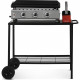 Chariot pour plancha en acier BRASERO - 100 cm - 2 roulettes
