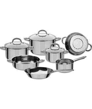 Batterie de casseroles en acier inoxydable Montréal - 10 pieces