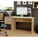 Bureau droit  COXIM - Chene / Noir - 139,6 x 74 x 59,8 cm