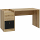 Bureau droit  COXIM - Chene / Noir - 139,6 x 74 x 59,8 cm