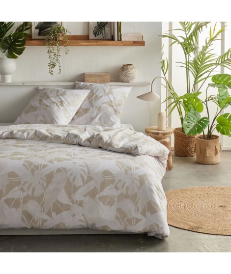 Parure de lit - TODAY Crazy - Imprimé Jungle - 2 personnes - 220 x 240 cm - Beige
