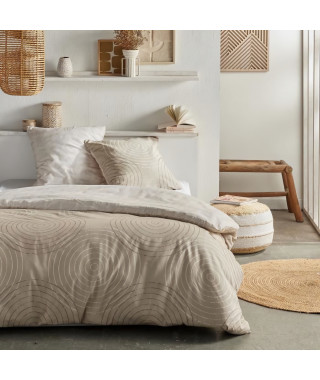 Parure de lit - TODAY Crazy - Imprimé Graphique - 2 personnes - 220 x 240 cm - Beige