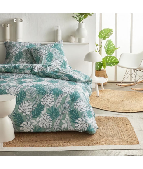 Parure de lit - TODAY Crazy - Imprimé Jungle - 2 personnes - 220 x 240 cm - Bleu