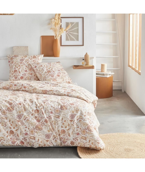 Parure de lit - TODAY Crazy - Imprimé Floral - 2 personnes - 220 x 240 cm - Rose