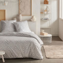 Parure de lit - TODAY Crazy - Imprimé Carreaux - 2 personnes - 220 x 240 cm - Blanc