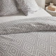 Parure de lit - TODAY Crazy - Imprimé Carreaux - 2 personnes - 220 x 240 cm - Blanc